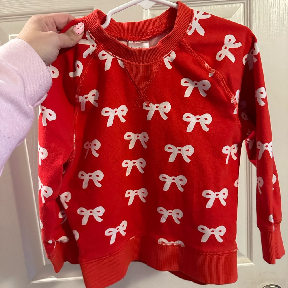 Hanna Andersson Red Bow Sweater